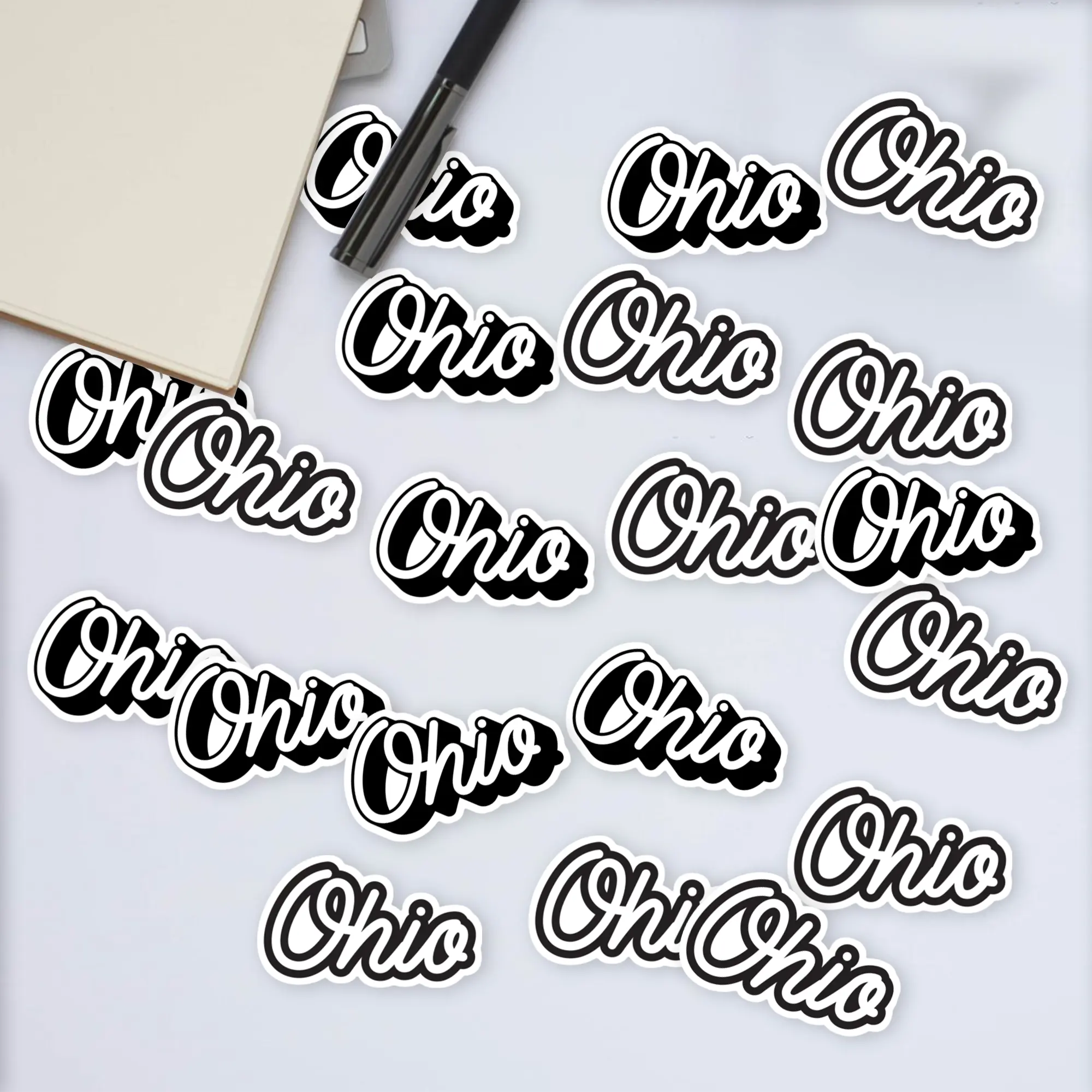 Stickers Pack 20 Pcs Ohio Vinyl Bottle Water Sports Colorful Waterproof Forever Luggage Skateboard Guitar Bike Car Aesthetic Laptop Bumper