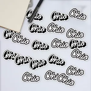 Stickers Pack 20 Pcs Ohio Vinyl Bottle Water Sports Colorful Waterproof Forever Luggage Skateboard Guitar Bike Car Aesthetic Laptop Bumper