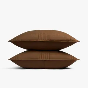 King Relaxed Linen Quilted Sham Set Pecan - Parachute