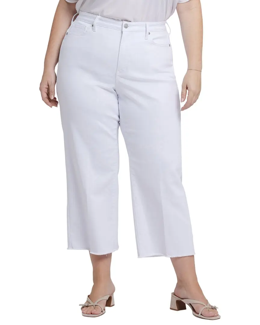NYDJ Plus Coco High-Rise Optic White Crop Jean