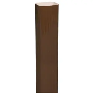 212 MAIN Rust-Free Aluminum Gutter Downspout Extension, 3x4x15 in Brown, Spectra Gutter Systems Component for Outdoor Sailing Water Sports Use