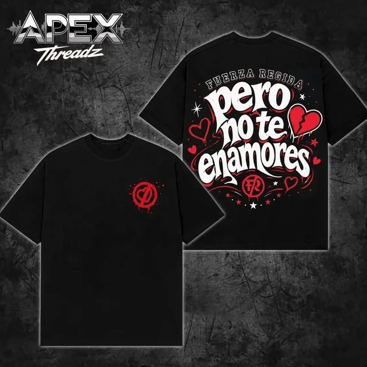 [AT] Fuerza Regida Album Pero No Te Enamores Premium Cotton T-Shirt For Fuerza Regida Fans, Regional Mexican Music Graphic Shirt, Gift For Latin Music Fan Graphic Tee, Pero No Te Enamores Fan Merch Shirt. 73J EBP