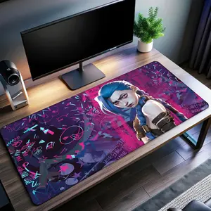 [Sale off up to 65%][Free Ship] Arcane Desk Mat | Jinx Mouse Pad | Premium Print Surface | Personalized Desk Mat | Smooth Glide Control
