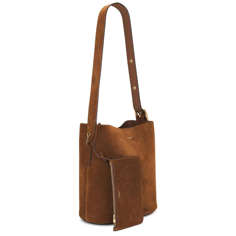 Coach Bleeker Bucket Bag in Warm Brown
