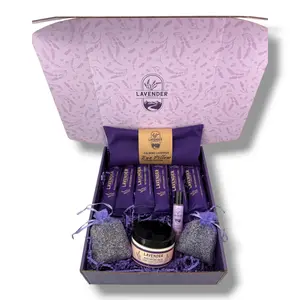 Code Lavender Gift Set - 11 Products for Relaxation & Care Including Moisturizing Balm, Roll-On, Eye Pillow, Sachets, & Refreshment Towels