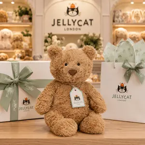 100% Authentic Jellycat Bartholomew Bear Plush - 40cm Soft Brown Stuffed Teddy Bear with Original Tag & Gift Bag, Luxury Baby Birthday Gift Toy