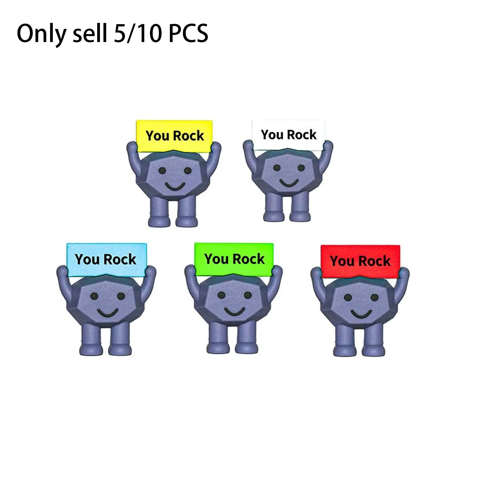 5/10 PCS You Rock Motivational Stone Figurine, You Rock Mini Figures Mini You Rock Stone Figurines, Positive Gifts You Rock Mini Miniature Figurines Decorations, Encouragement Motivational Gifts for Teacher Coworker Staff