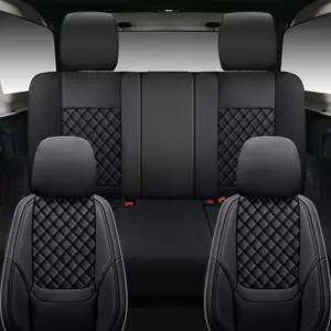 Wrangler Seat Covers2007-2017 And 2018-2026,Custom Fit for Jeep Wrangler JK JL 4 Door Unlimited Sahara/Sport/Rubicon X 392 Willys,Waterproof Pu Leather and Lumbar Support ( Full Set-5 Seats)
