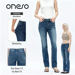 Women Plus Size Curvy Fit Straight Leg Jeans Medium Stretch Tummy Control Slim Denim Pants, BBL Booty Lifting Effect Jeans for Pear Shaped Figures Available Up to Size 18W