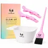LUCYGLAM Glow Up Hair color Set - hair color brush and bowl set, professional color application tools Highlights Hair Dye Kit Plastic Complete Soft Bristle