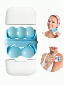 Women's Double-Headed Jade Facial Ice Roller S30 Blue - Adjustable Firming Skincare Device with Peptide Infusion, SPF Sunscreen, Portable Comfortable Design - Ideal Christmas Gift for Daily Gentle Use