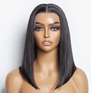 Sissi Charles 100% Human Hair Bob Wig | Glueless Lace Front | 150% Density Straight Wig