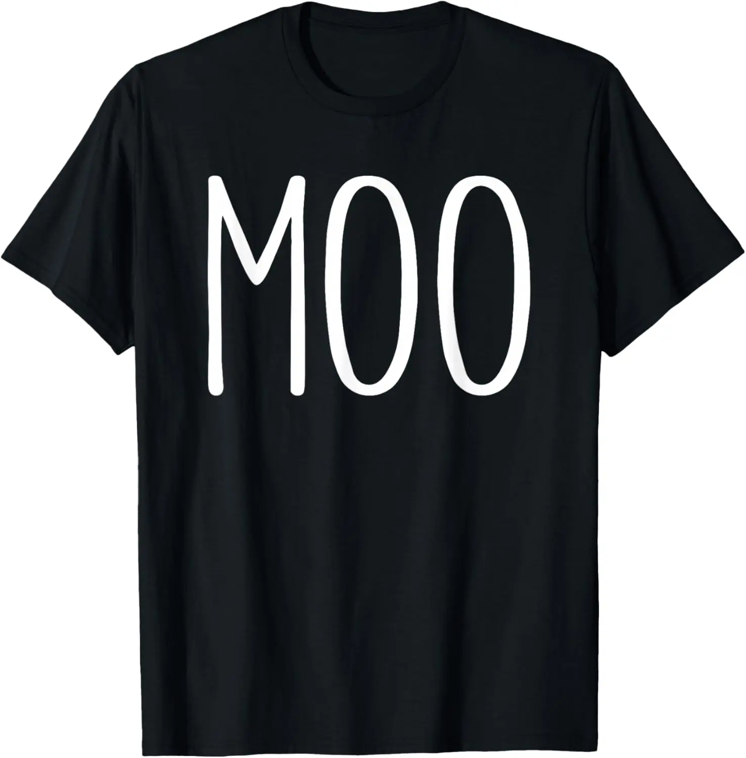 Women's Vintage Graphic T-Shirt, Funny Cow Moo Print, Distressed 100% Cotton Short Sleeve Top for Everyday Casual Wear