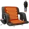 SLSY Unisex Adjustable Warm Heated Stadium Seat with Back & Arm Support, 3-Level Temp Control, 6 Recline Positions, Secure Straps, Bleacher-Fit for Outdoor Sporting Events, Wide Usage 【Batteries Not Included】