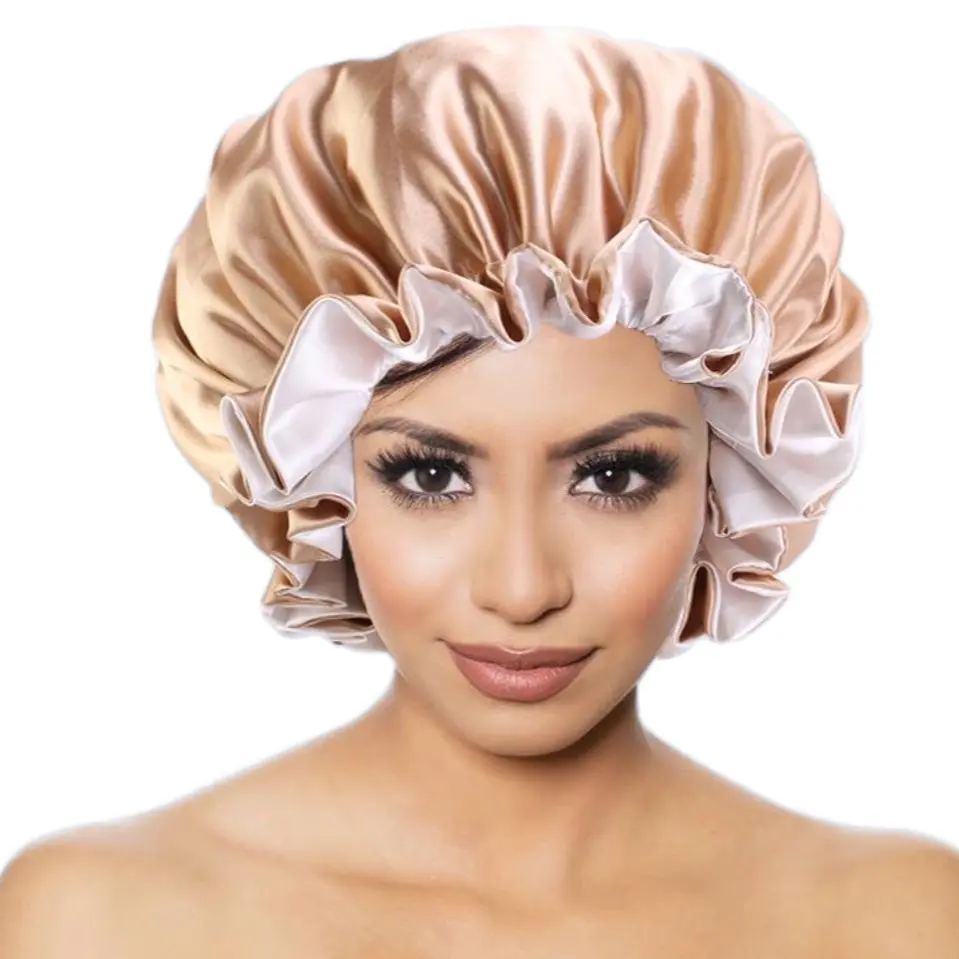 Champagne Satin Hair Bonnet