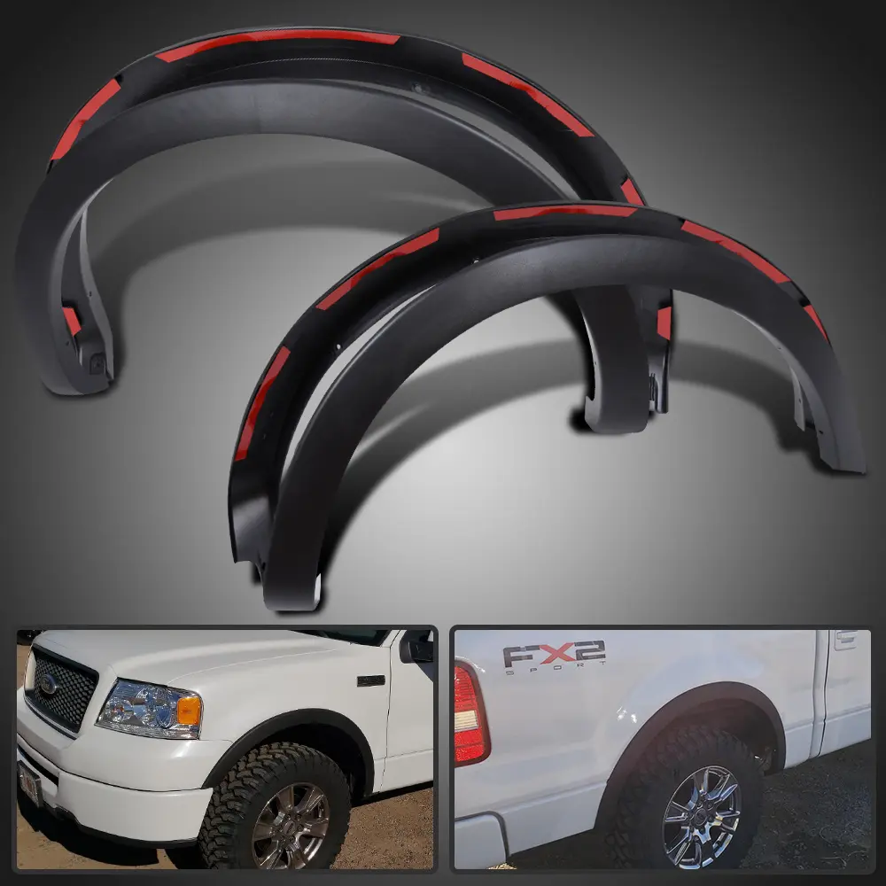 4pcs Fit For 2004-2008 Ford F150 Factory Style Fender Flares Wheel Protector