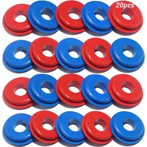 Glad Hand Seal Thick, 20pcs Gladhand Washers Rubber Seals Gasket Elastic Grommets for Semi Trucks Trailers Brake Air Hose Parts Number 10028 10Pcs Red and 10Pcs Blue