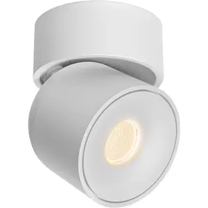 Aisilan LED Indoor White Ceiling Spot Light 9W Surface Mounted Light Fixture with 360° Pivoting Spotlight, Dimmable Warm White 3000K CRI 97+ for Picture Panting Living Room Bedroom Accent Lighting