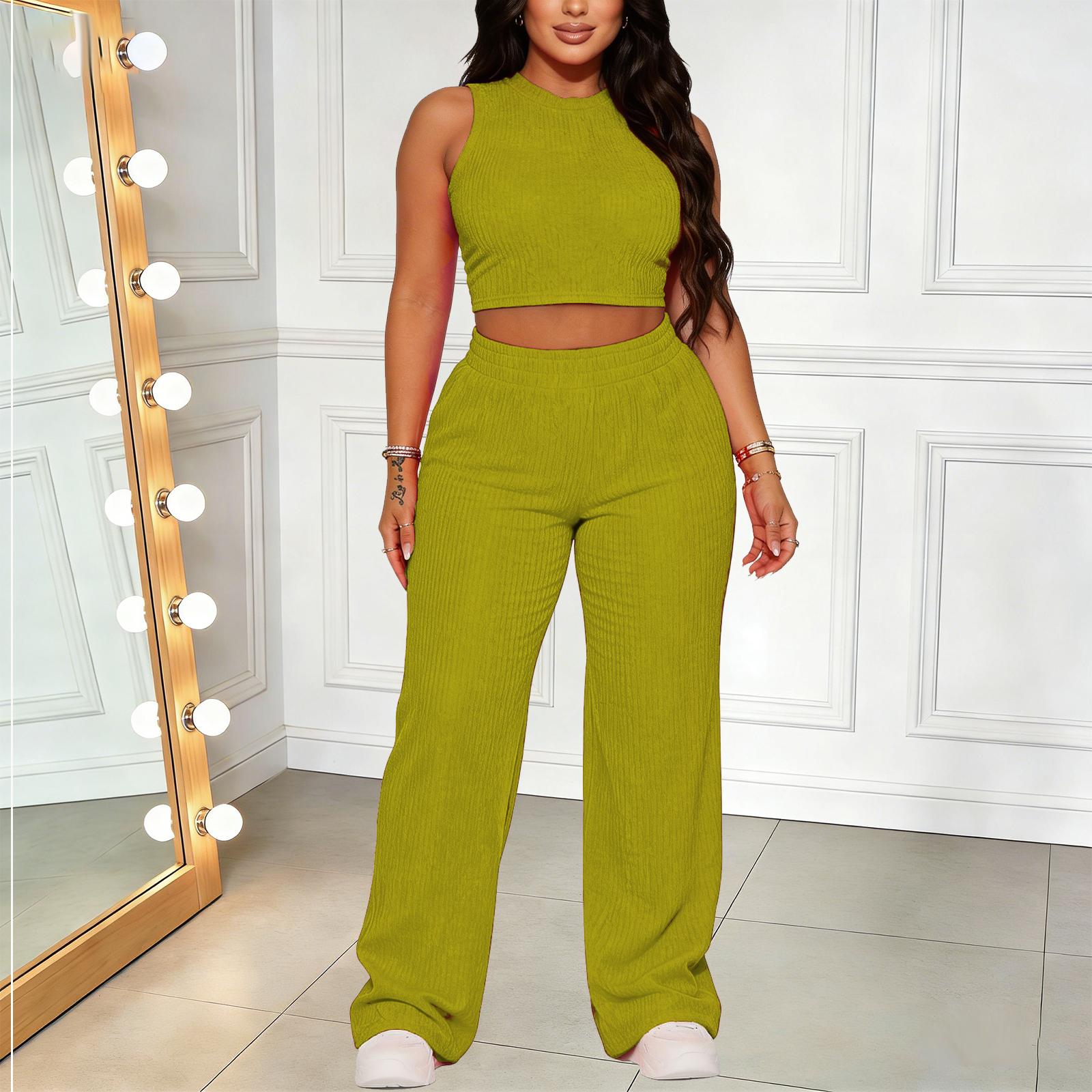 Women's Plain Pants Two-piece Set, Casual Short Sleeve Round Neck Tee & Leggings Set, Back To School Outfits, Workout Set, Gym Clothes, Lady Basic Fitness Fall Clothes for Daily Wear, Birthday Gifts, Outfit Sets for Women, 2 Piece Sets Women, Womenswear