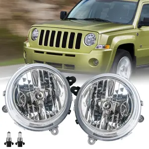 Headlights Assembly with Bulbs for 2007-2017 Jeep Patriot and 2007-2010 Jeep Compass OE Replacement Halogen Headlamps Driver and Passenger Side