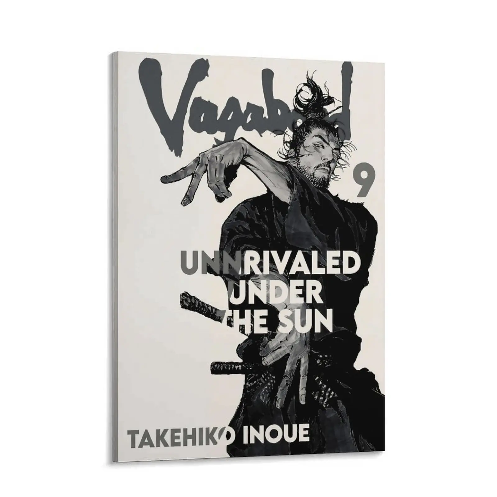 Samurai Inspired  Vagabond  Art,  Ink Style  Poster, Minimalist Black and White  Decor  Office, Bedroom, Study Room and Modern Home, Artistic  Print   and  Art Lovers wall canvas