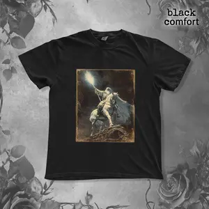 Epic Wizard Rider Shirt, Vintage Fantasy Wizard Graphic Tee.