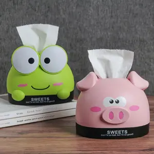 Creative tissue box for living room, home use, napkin paper roll holder, bedroom, dormitory desktop, simple and cute cartoon tissue box