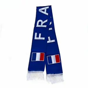 1pc World Cup France Supporter Scarf, High Resilience, Anti-Fray, In-Stadium Use, Visible Identifier, Skin-Friendly, Collectible Memorial Gift