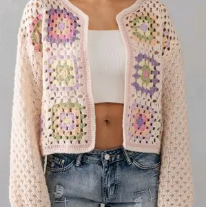 FLORAL PATTERN  CROCHET CARDIGAN