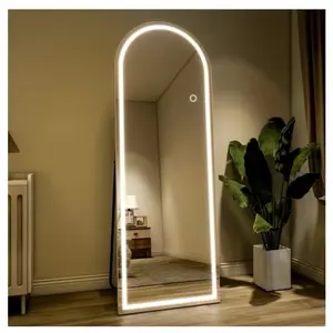 Arched Mirror LED Lights - Full Length Mirror with LED Design for Home Decor