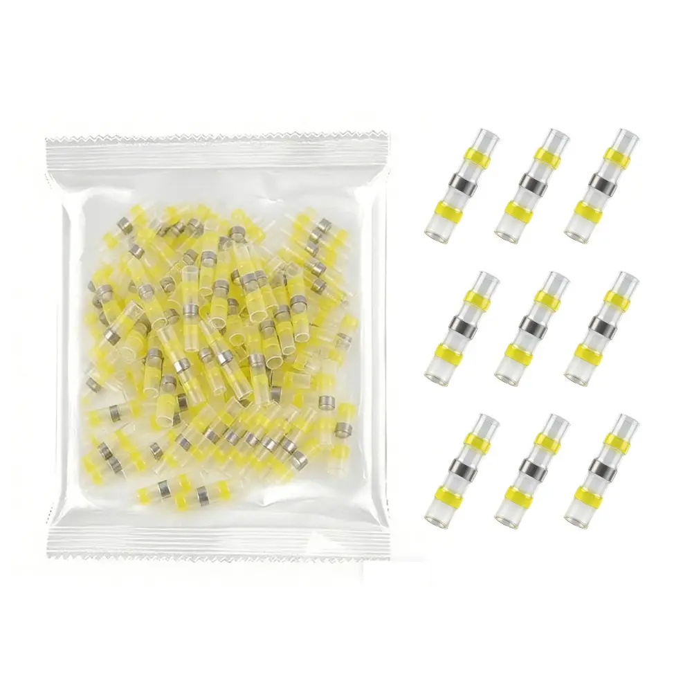 Heat Shrink Wire Connectors Kit, Durable Reliable Connectors, 50 PCS Waterproof Insulated Terminals, Electrical Crimping Connectors for Automotive Home DIY Cable Repair, Wire Connection Solutions & Installation Accessories.