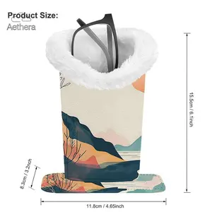 Luxury Magnetic Plush Glasses Case & Eyeglass Storage Stand, Anti-Scratch PU Printed Sunglasses Holder, Premium Desktop Bedside Office Glasses Organizer, Soft Plush Lining Protective Eyewear Case for Home Daily Use