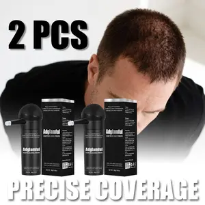 Adglamful 30g Hair Fibers Kit – Quick Hair Thickener for Thinning Hair, Natural Finish, Sweat & Wind Resistant – Black / Dark Brown, Also in 2-Pack Bundles