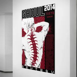Tokyo Ghoul Poster - Ken Kaneki Office home decor - Spine art print - aesthetic horror decor for bedroom