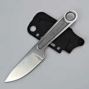 1119 Wrench-Style Fixed Blade Knife 5Cr13MoV Stainless Steel Blade Camping Hiking Fishing Black Sheath Perfect Birthday Gift for Men Daily Multi-Functional EDC Tool Send a gift to a friend kitchen premium outdoor straight high hardness