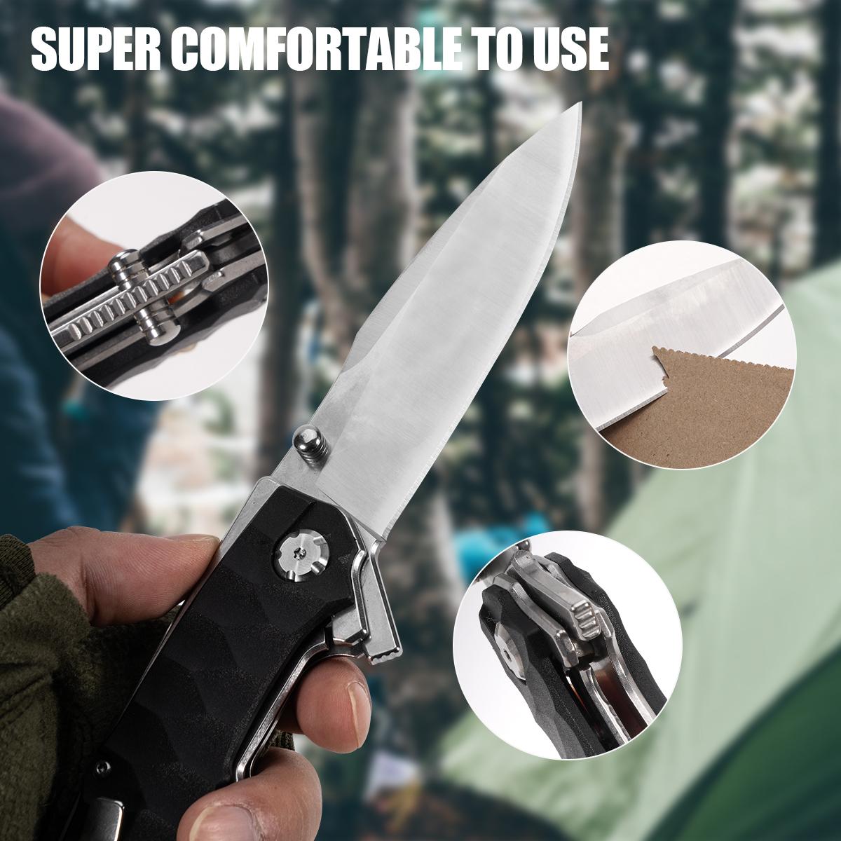 Sleek EDC Folding Knife, Reliable Outdoor Gear for Camping & Bushcraft