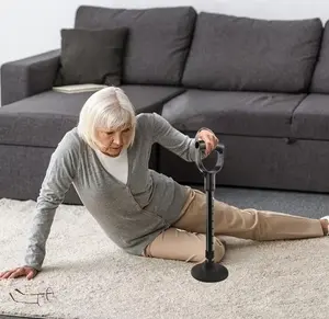 Adjustable Metal Standing Aid Support Bar - Portable Lift Assist Tool with 7 Levels Of Height Adjustability, Non-Slip Base, Firm Handle, Mobility Aid Equipment for Assisted Rising From Floor