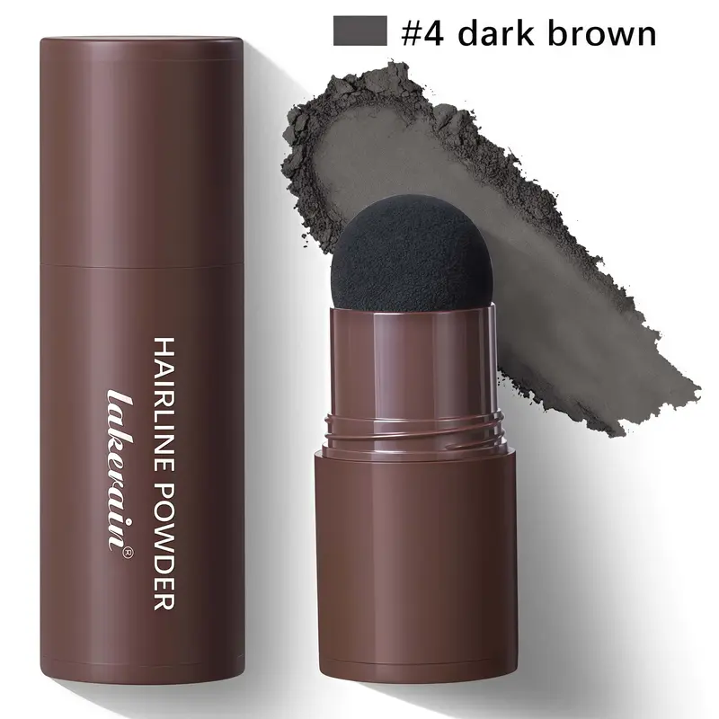 Adults' Normal Hair Temporary Color Powder - Alcohol-Free Waterproof Tube, 24-Month Shelf Life, Daily Care Alternative, Covers Gray Hairs, Conceals Thinning Strands, Receding Hairline Solutions, Natural-Looking Shades, At-Home Use