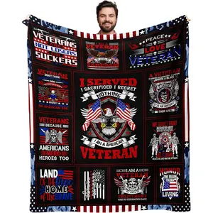 Veteran Gifts, Veteran Fathers Gifts, Veteran Gifts for Men, Army/Air Force/Navy Veteran Gifts, Vietnam Veteran Gifts, Gifts for Veterans, Veterans Day Gifts, Veterans Blanket Throw 50”x60”