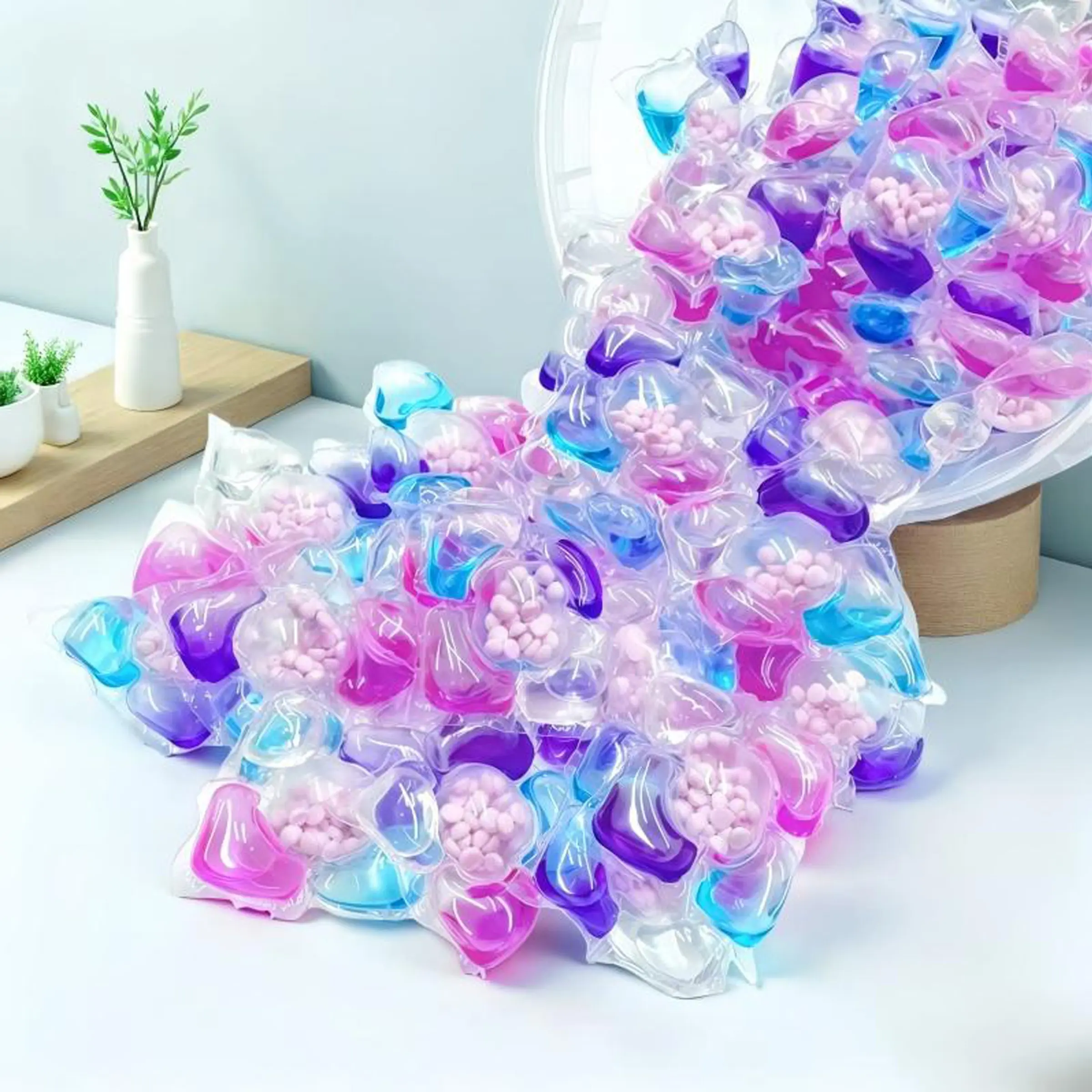 Viral TikTok 5-in-1 Laundry Pods, Upgraded Laundry Balls, Laundry Beads, Laundry Products, 50pcs/120pcs, Cleansing & Stain Removal, Long-lasting Fragrance, Eliminates Odors, Laundry Needs, Convenient to Use, Suitable for Home and Travel