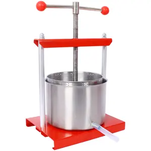 Fruit Wine Manual Press - 0.53 Gallon/ 2 Litre Stainless Steel Barrels Press Machine for Juice, Vegetable,Wine,Olive Oil Cheese Kitchen