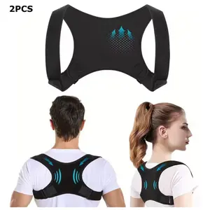 Adjustable Posture Correction Strap with Velcro, Adjustable Back Brace, Multi-Directional Back Support Belt, Universal Fit for Daily Use, Comfortable & Durable 2 pcs