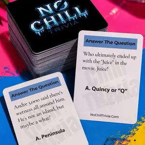 No Chill Trivia Card Game (90’s & 00’s R&B & Hip-Hop Edition)