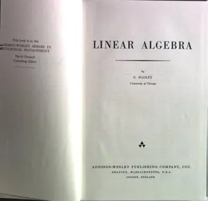 USED-Linear Algebra by G Hadley (Hardcover)