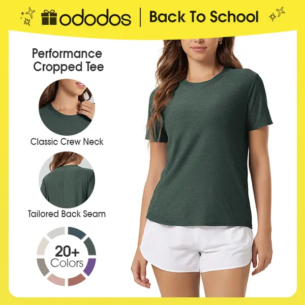 ODODOS Women's Fitted Lightweight Crewneck Performance Long Tee - odSTRATUM Tech, Ultra Soft, UPF 50+, Quick-Dry, Hip-Length, Polyester Blend, Recycled Polyester, Elastane Jersey, Plain, Sporty Chic, Athleisure & Casual Wear