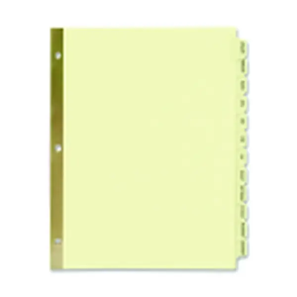Paper Laminated Monthly Preprinted Tab Room Divider, 11x8.5 in, Buff, Rectangular