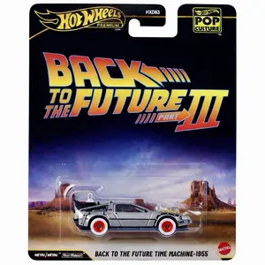 Hot Wheels Back to the Future Time Machine 1955 HX063 Pop Culture Edition Diecast Model Car