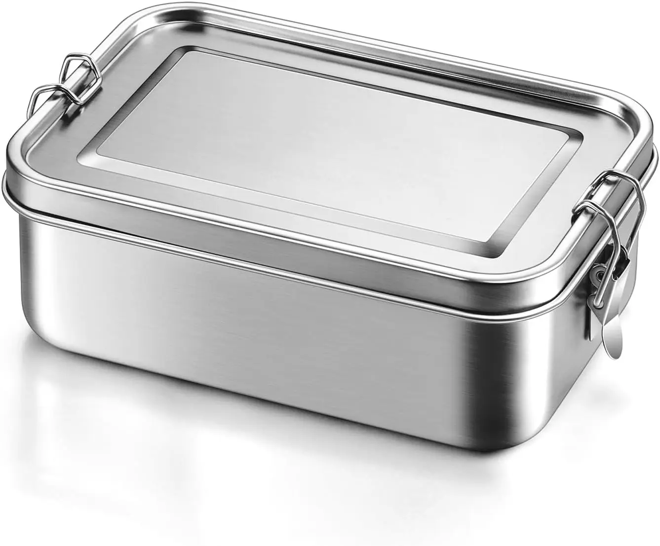 Portable Stainless Steel Leakproof Bento Lunch Box (28oz/850ml) with 2 Dividers, Silicone Cover, Lid, Oven-Safe Dishwasher-Safe Kids Tableware Food Snack Container
