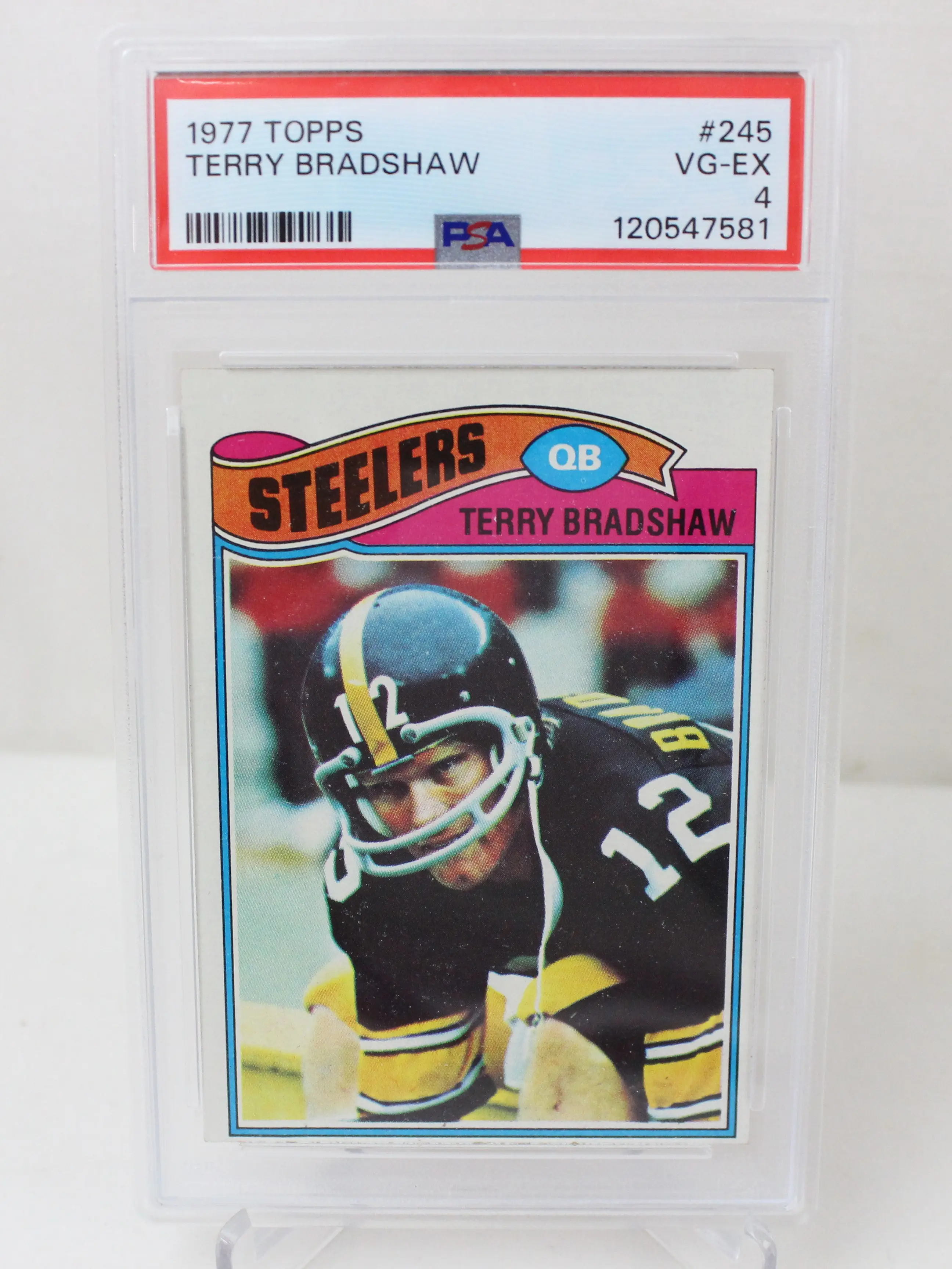1977 Topps - Terry Bradshaw #245 Steelers HOF Graded PSA 4 Vintage Football Card