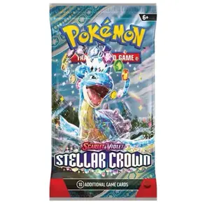 Pokémon Themed Game - Stellar Crown Booster Pack with 10 Additional Game Cards for Ages 6+